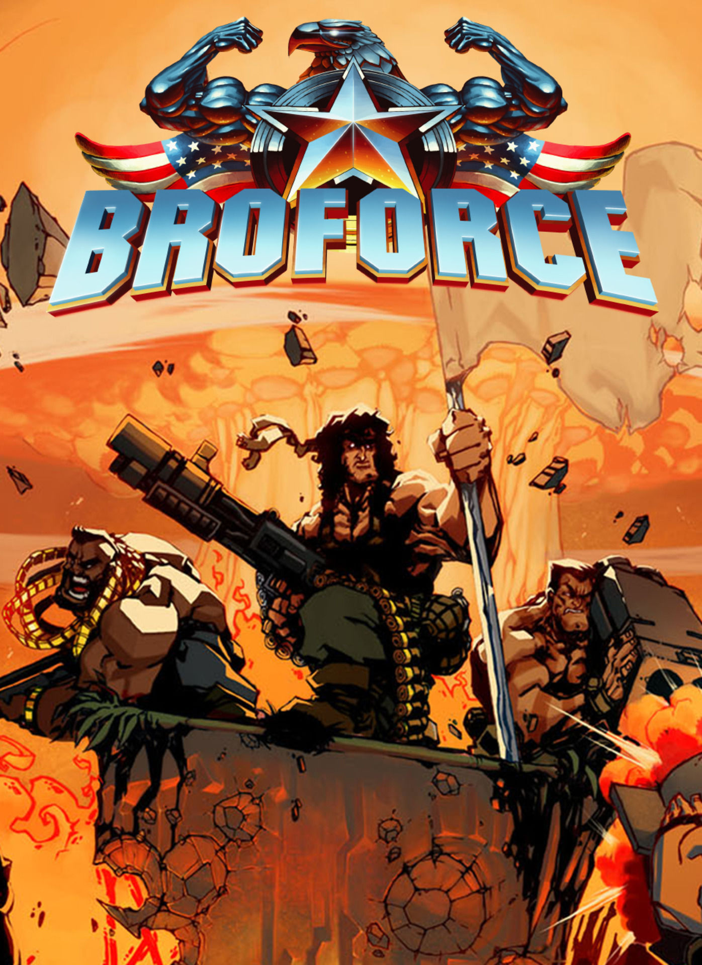 Скачай игру бро. Broforce игра. Игра Broforce 2. Broforce ps4 на диске. Обложка игры Broforce.